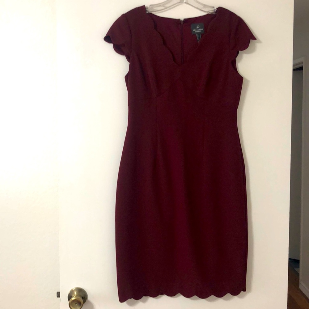 Beautiful burgundy Adrianna Papel sleeveless dress